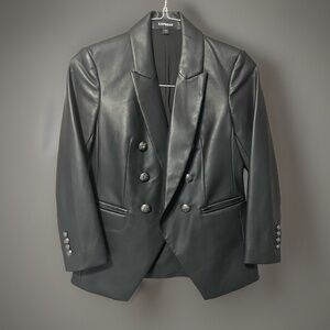 Express Womens Faux Leather Jacket , Great Condition, Button Up, Size 2